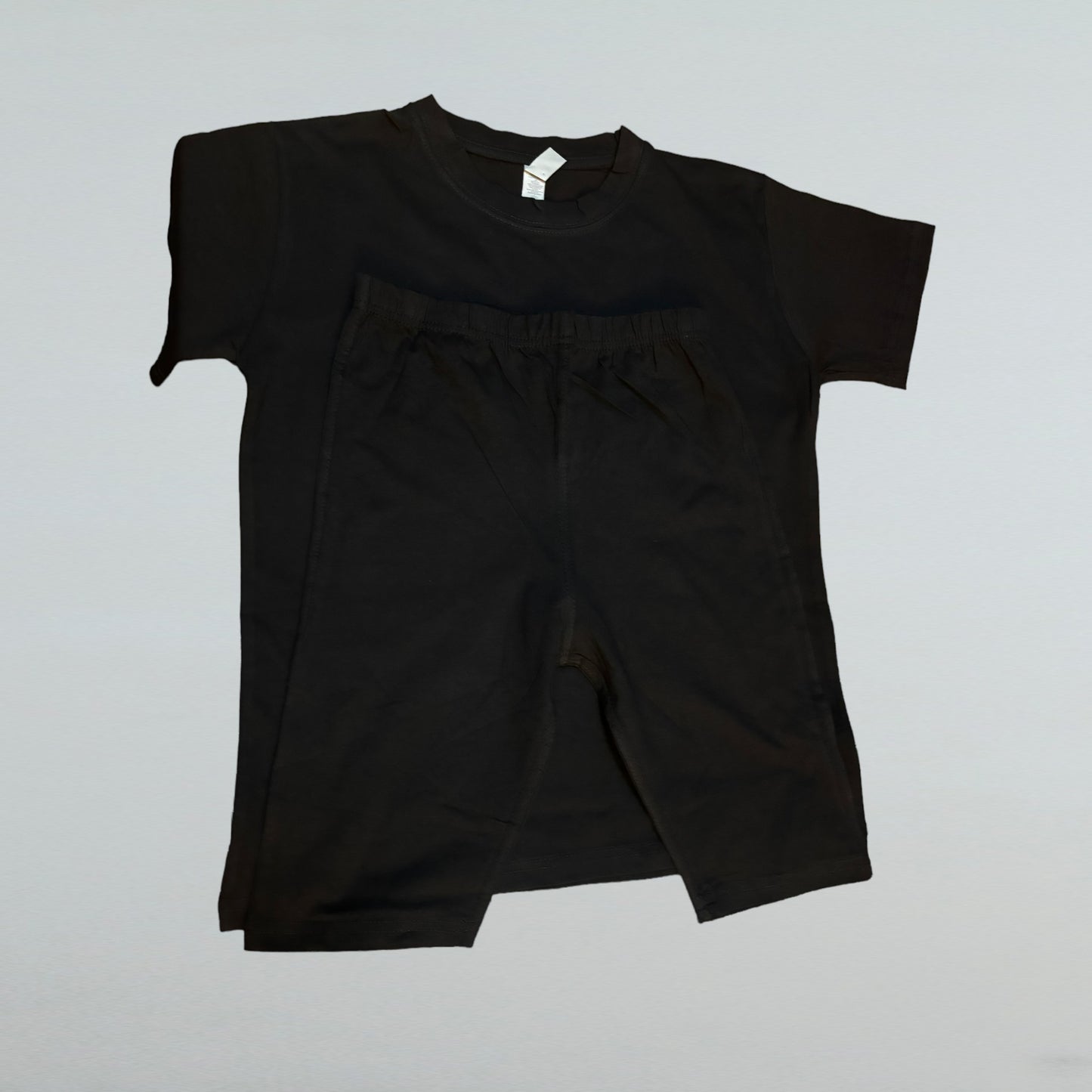 Women's Black Biking Short Set "Authentic" or "The Black Experience"