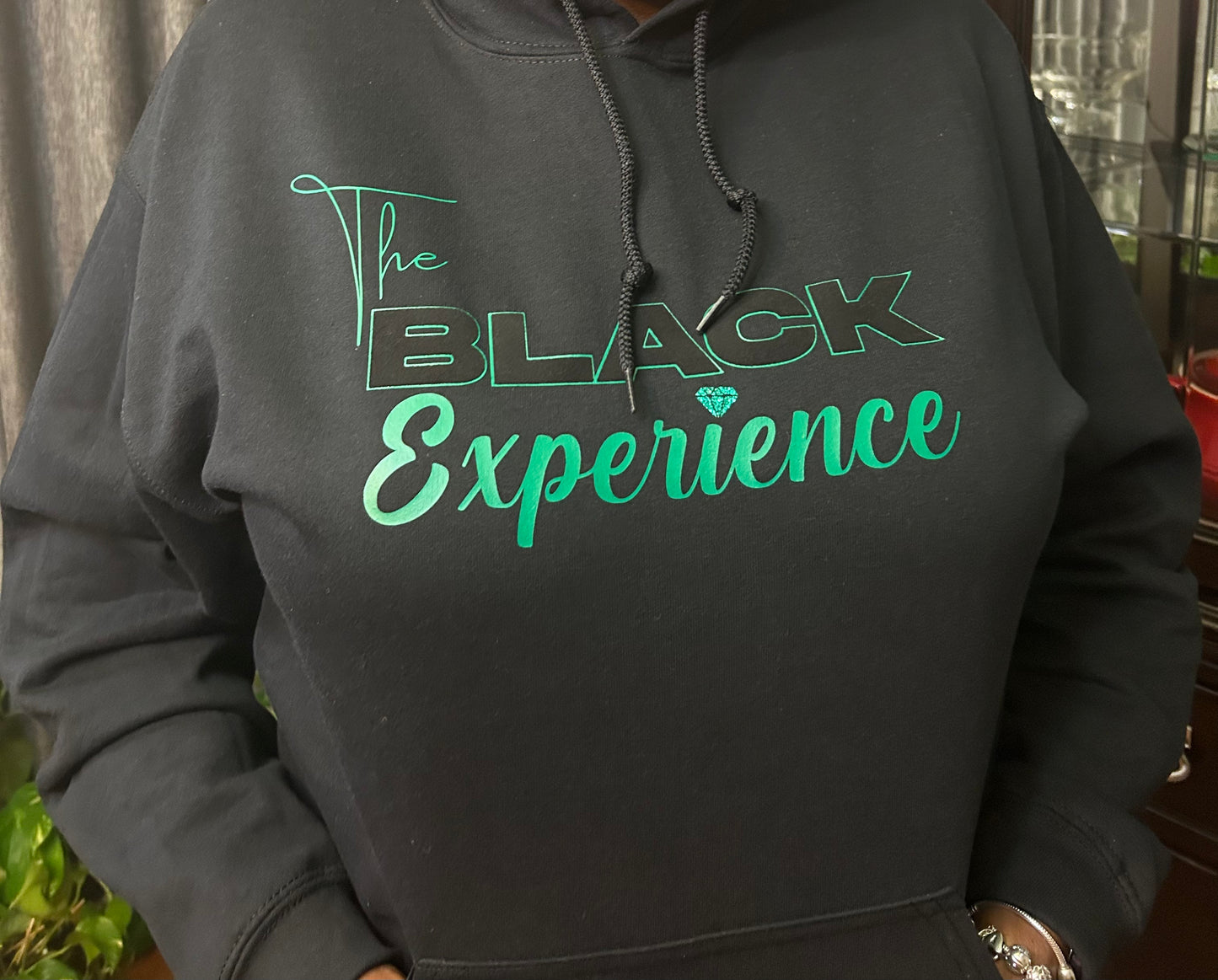 The Black Experience Flock Logo Unisex Apparel/Green