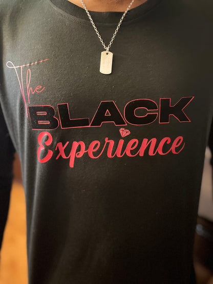 The Black Experience Flock Logo Unisex Apparel/Red