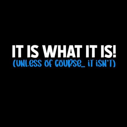 "It Is What It Is" Unisex T-Shirt/Hoodie (Additional Colors Avail.)