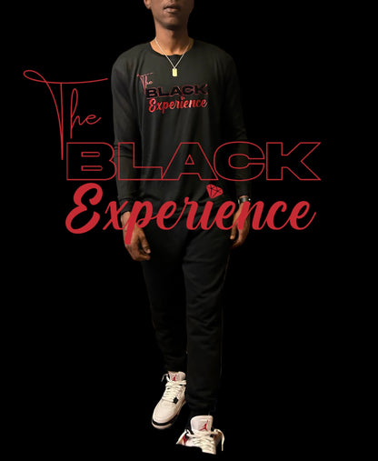 The Black Experience Flock Logo Unisex Apparel/Red