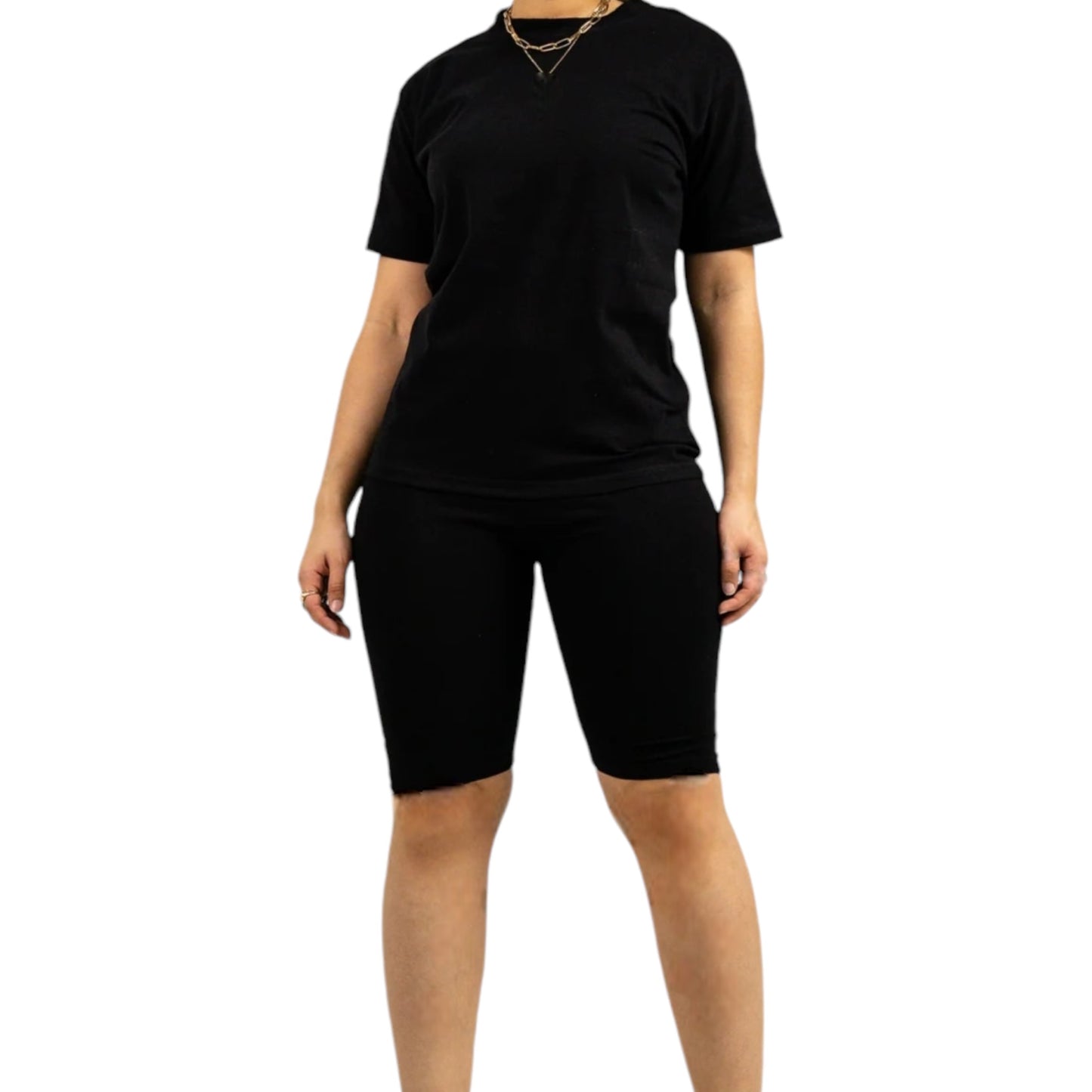 Women's Black Biking Short Set "Authentic" or "The Black Experience"