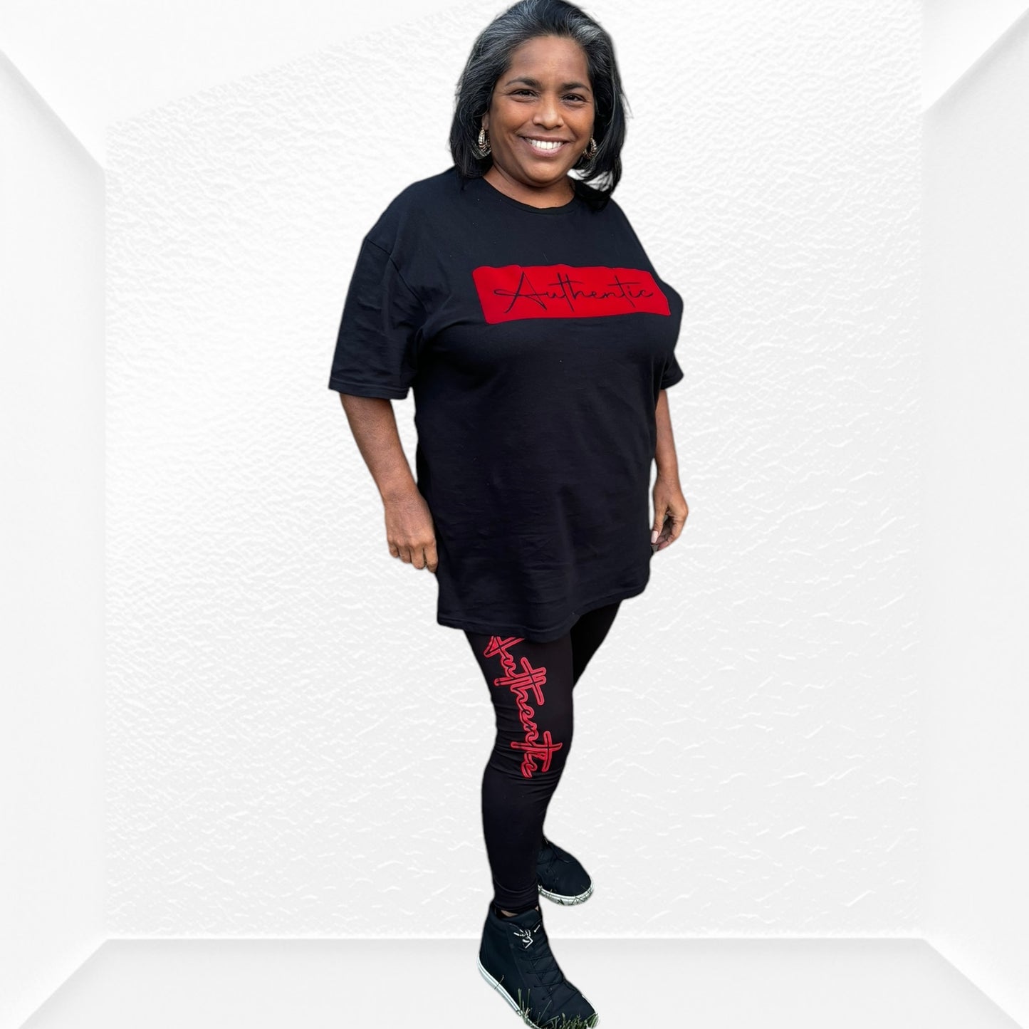 "The Black Experience" or "Authentic" Women's Black Leggings