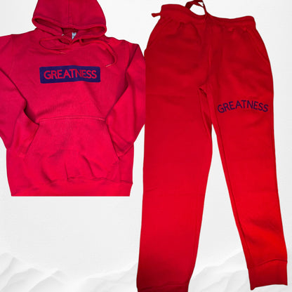 “Greatness” Unisex Jogging Suit (Available in multiple colors)