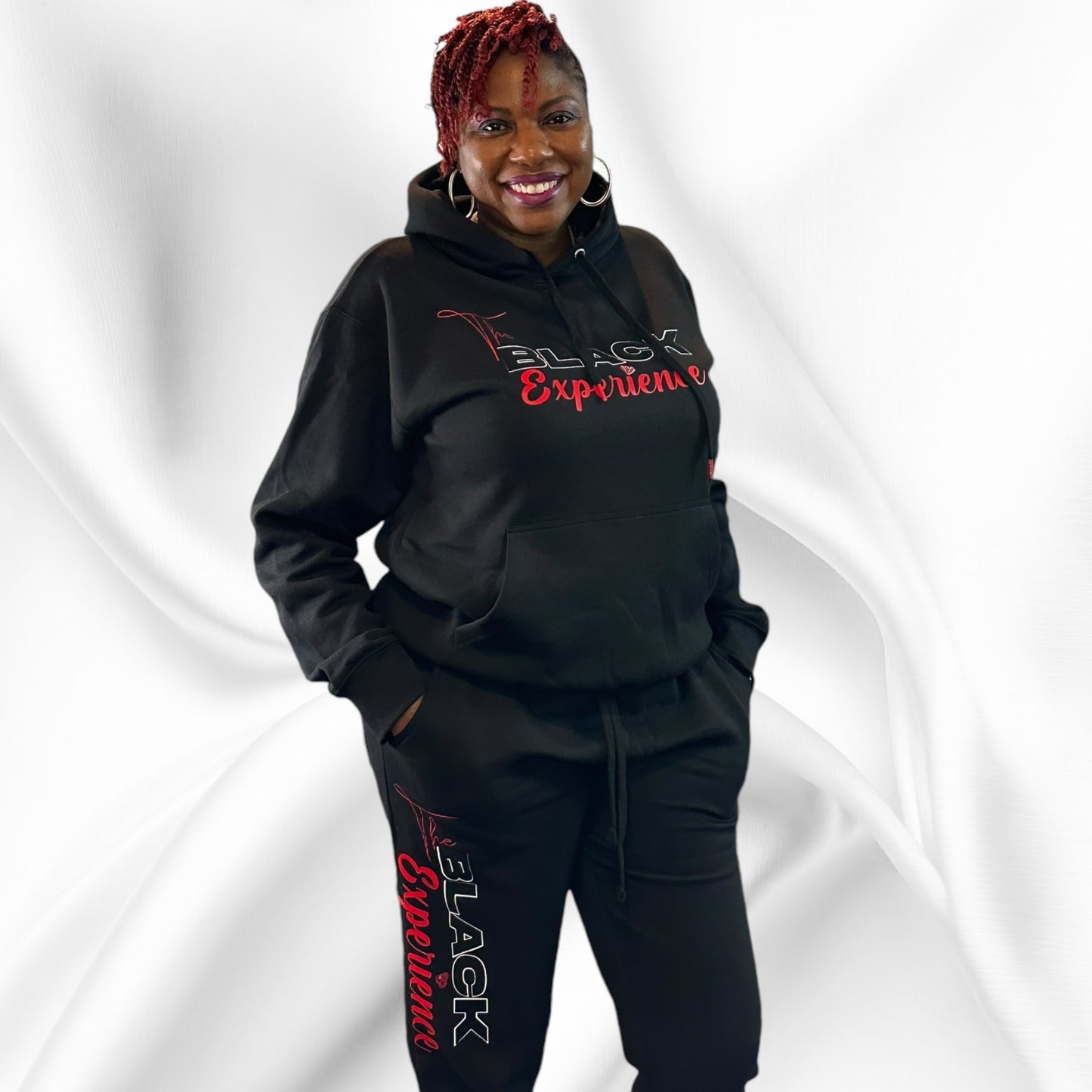 "The Black Experience" Unisex Flock Logo Jogging Suit