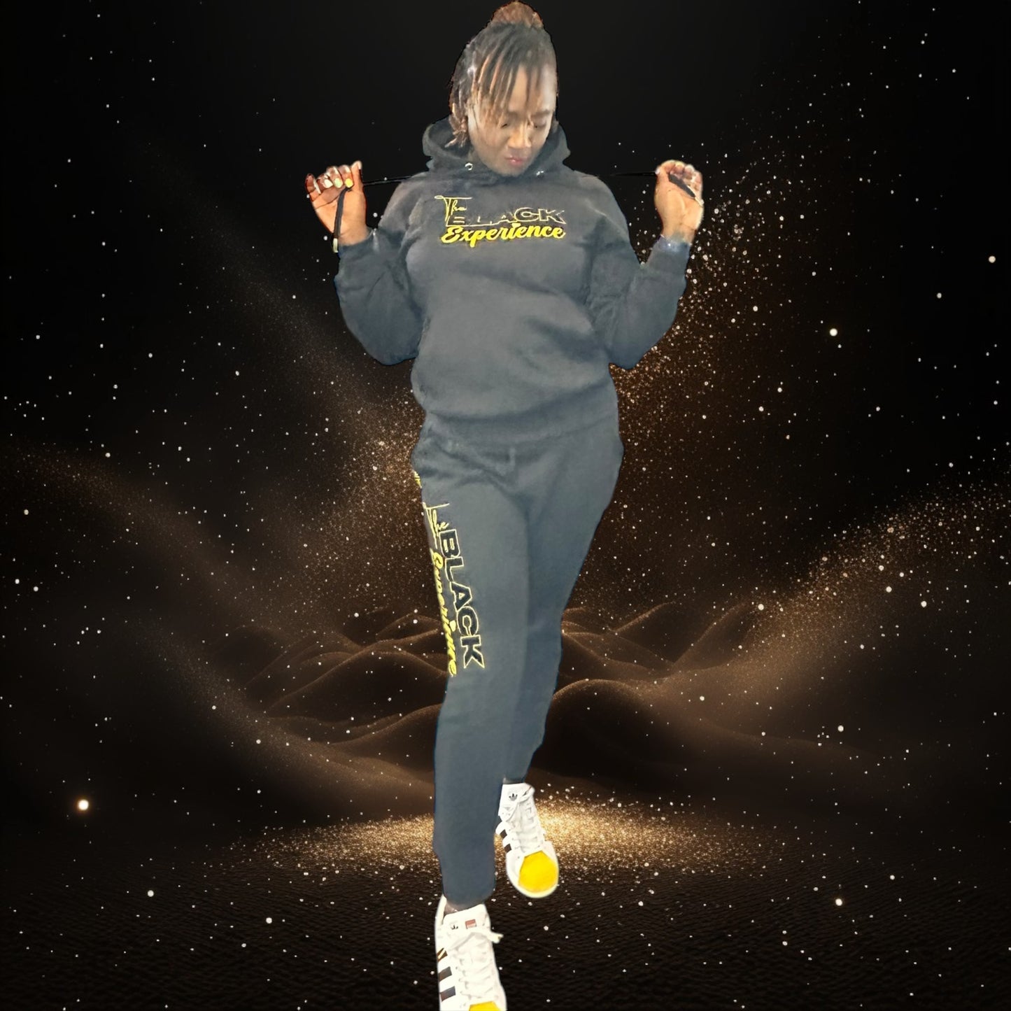 "The Black Experience" Unisex Flock Logo Jogging Suit