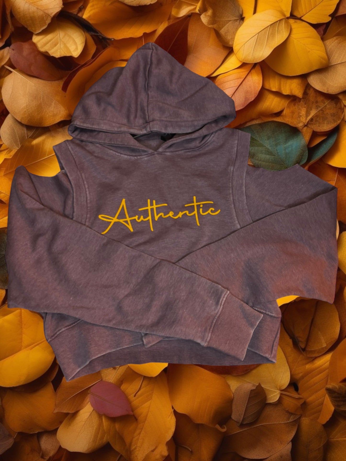 "Authentic" Women's Cold Shoulder Hoodie