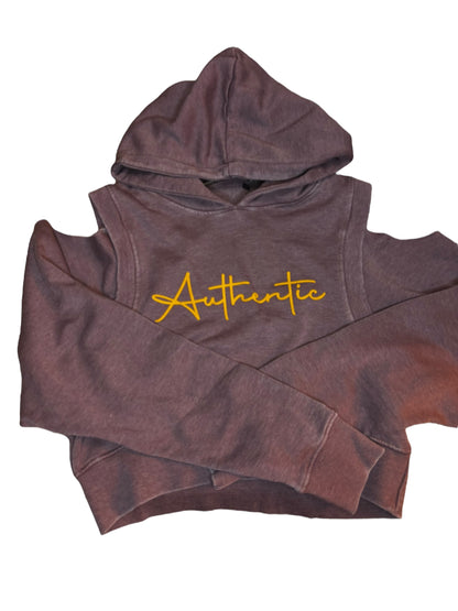 "Authentic" Women's Cold Shoulder Hoodie