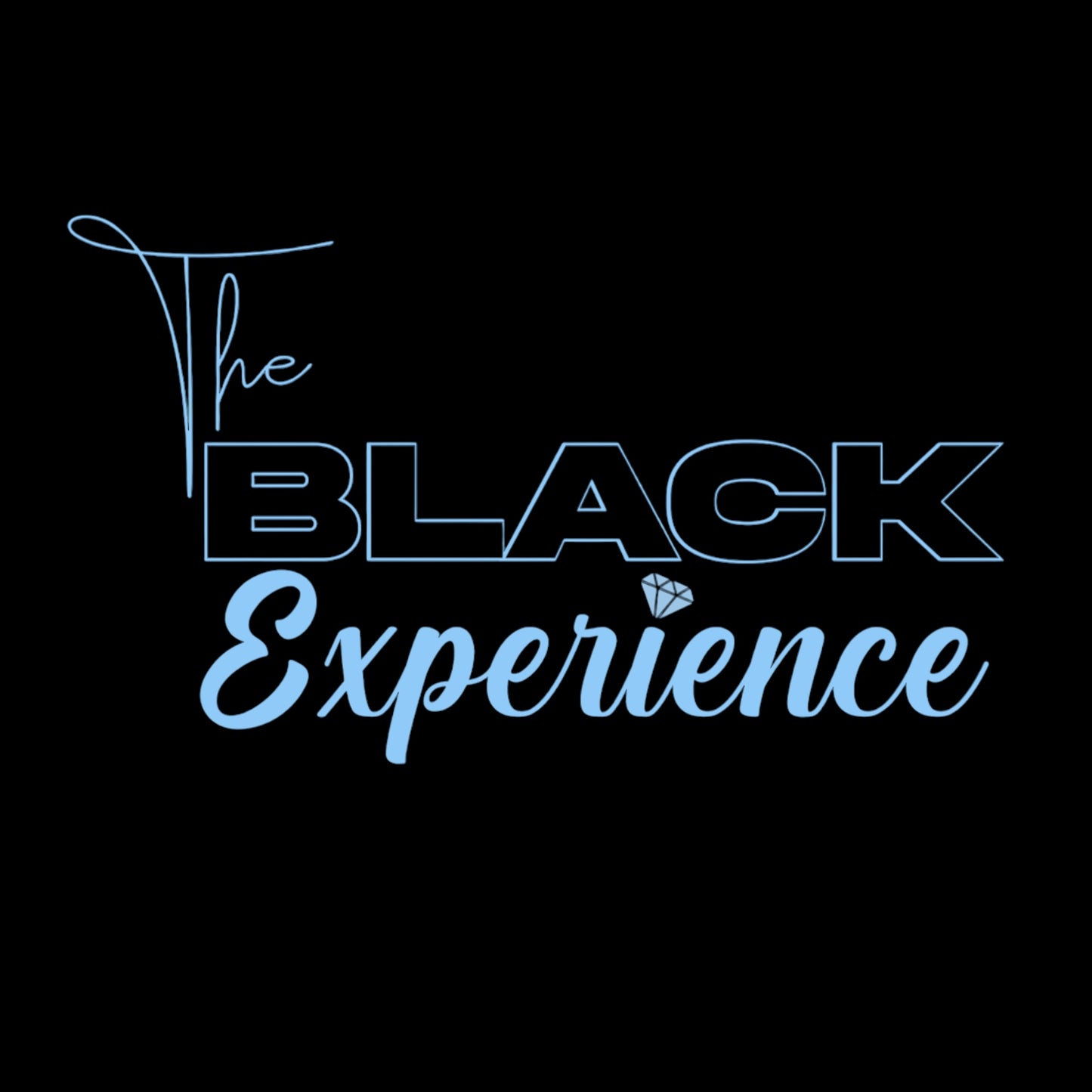 The Black Experience Flock Logo Unisex Apparel/Blue