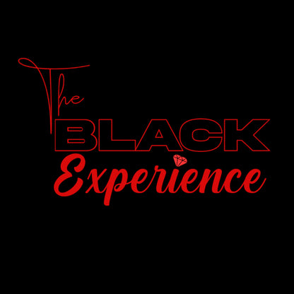 The Black Experience Flock Logo Unisex Apparel/Red