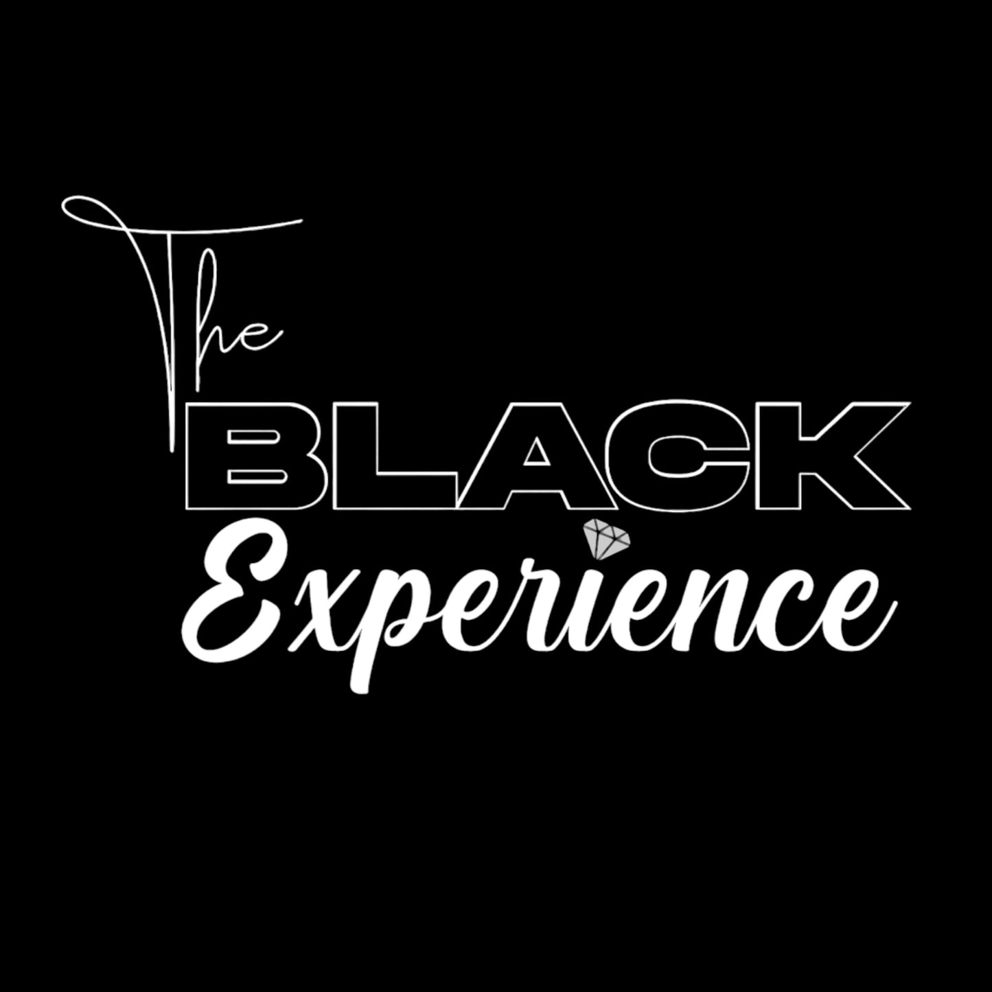 The Black Experience Flock Logo Unisex Apparel/White