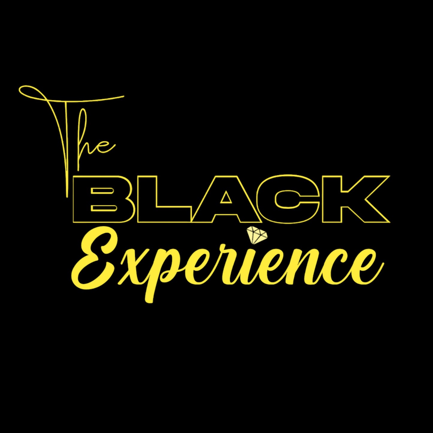 The Black Experience Flock Logo Unisex Apparel/Yellow